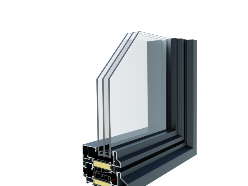 DECALU 110 Steel - profil aluminiu